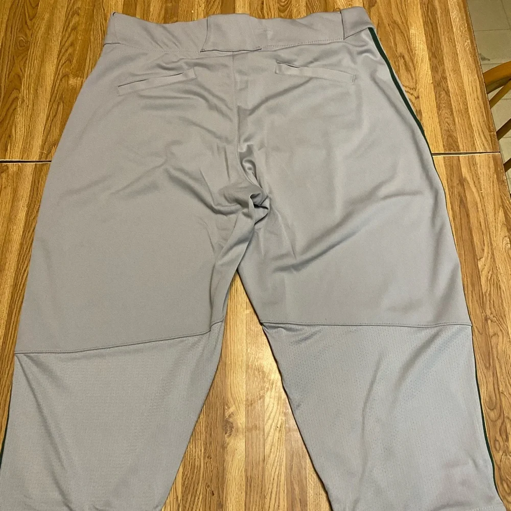 Nike Men’s Gray/Green Vapor Baseball Pants BQ9021-59 Size XL New with Tags
